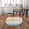 Rabbit - Washable Non - Slip Round Rug, Elegant Design - Ivory Multi - Image 4