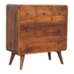 3 Over 2 Curved Chest - Brown