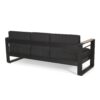 Giovanna - 3 Seater Sofa With Aluminum Frame And Water Repellence Cushions - Black - Image 7