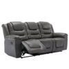 3 Seater Home Theater Recliner Manual Recliner Chair With Two Built-In Cup Holders For Living Room - Gray - Image 10
