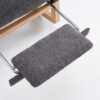 Accent Rocking Chair With Footrest High Back Rubber Wood Rocking Legs Bedroom Living Space - Gray - Image 5