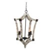 4 Light Chandelier, Hanging Light Fixture With Adjustable Chain For Kitchen, Bulb Not Included - Cream - Image 3