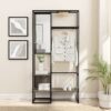 Modern Hall Tree With Hanging Storage - Gray Wash - Image 4