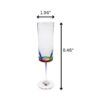 Halo - Oval Unbreakable Plastic Champagne Flutes Acrylic Wedding Glasses, 4Oz Capacity (Set of 4) - Clear - Image 3