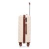 Set 3 Pieces 20" / 24" / 28" Abs Spinner Wheel Luggage, Matching Color, With Combination Lock - Beige - Image 26