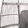 Berkshire - Outdoor Wicker Swivel Egg Chair With Water Resistant Cushions - Gray - Image 10