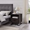 Contemporary 1 Drawer Nightstand - Charcoal - Image 4