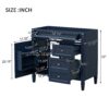 Bathroom Vanity Without Top Sink, Modern Bathroom Storage Cabinet With 2 Drawers And A Tip-Out Drawer, Frame (Not Include Basin Sink) - Blue - Image 7