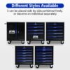 4 Drawer Multifunctional Tool Cart With Wheels - Black / Blue - Image 11