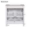 Bathroom Vanity With Ceramic Sink, Modern Single Bathroom Cabinet With 2 Doors And A Shelf, Soft Close Doors - White - Image 12