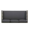 Claremont - 3 Seater Daybed With Slat Paneling And Water Resistant Cushions - Gray - Image 9