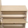 Modern Rattan 5 Door Shoe Storage Cabinet For Entryway Freestanding Design - Natural - Image 19
