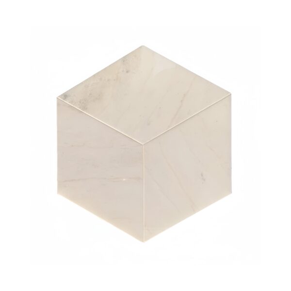 Hexagon Snow Mountain Polished Marble Tile For Wall And Floor Stone (Set of 12) - White / Natural