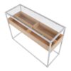 Display Contemporary Console Table - White / Natural / Clear - Image 5