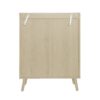 2 Door Shoe Rack, Freestanding, Modern Shoe Storage Cabinet, For Entryway - Natural - Image 11