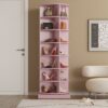 New 360 Rotating Shoe Cabinet With 7 Layers Can Accommodate Up To 28 Paris Shoes - Pink - Image 3
