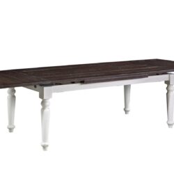Mountina - Dining Table With Leafs - Brown / White