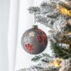 Christmas Ball Ornaments, Glass Decorative Hanging Ball Christmas Tree Ornaments For Holiday Party Decorations (Set of 4) - Multi - Image 2