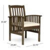 Casa - Acacia Dining Chair Set With Cushions, 2 Pieces - Gray / Cream - Image 7