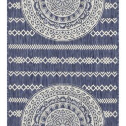 Sunshine - 2'7" X 7'3" Indoor, Outdoor Area Rug, Polypropylene - Blue