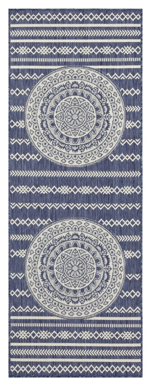 Sunshine - 2'7" X 7'3" Indoor, Outdoor Area Rug, Polypropylene - Blue