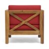 Brava - Modern Club Chair With Water Resistant Cushions - Red - Image 9