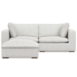 Jasmine - 2 Seater Sofa And Ottoman - Gray