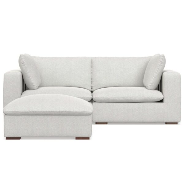 Jasmine - 2 Seater Sofa And Ottoman - Gray
