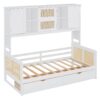 Twin Size Daybed With 2 Drawers, And All In One Cabinet And Shelf - White - Image 2