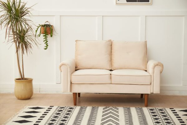 Modern Plush Comfort Loveseat - Beige