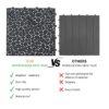 Interlocking Deck Tiles Plastic Waterproof Outdoor All Weather Anti-Slip Bathroom Shower Balcony Porch Strong Weight Capacity Upto 440 Lbs, Pebble Stone Pattern Pack Of 12 - Black - Image 9