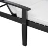 Jason - Chaise Lounge Adjustable Acacia Wood Outdoor Furniture - Black White - Image 8