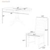 5 Piece Retro Functional Dining Table Set With Extendable Round Table And Upholstered Chairs - Antique White - Image 5