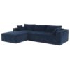 2 Pices Free Combination Minimalist Style Modular Sectional, Wrinkle Resistant Couch Set L Shaped Compressed Sofa For Living Room - Dark Blue - Image 3