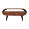 Circular TV Stand - Chestnut - Image 2