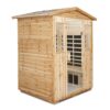 4 Person Old Fir Far Infrared Outdoor Sauna Room - Natural - Image 7