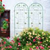 4 Pack Metal Garden Trellis Rustproof Trellis For Climbing Plant Outdoor Flower Support - Green - Image 18