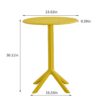 3 Piece Plastic Arm Chair Bistro Grs Premium Ocean Plastic - Mustard - Image 3