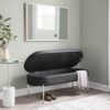 Chloe - Contemporary / Glam Bench - Chrome / Black - Image 9