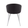 Claire - Contemporary / Glam Chair (Set of 2) - Chrome / Black - Image 5