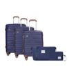 5 Piece Set (20"24"28 +A Travel Bag And A Toiletry Bag), Pp Hardshell Carry On Luggage Set With Tsa Lock Carry On Suitcase Luggage Durable Suitcase - Blue - Image 5