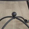 2 Piece Tempered Glass Surface Coffee Table Set, Decor Coffee Table Round End Side Table With Sturdy Construction For Living Room (Rustic) - Black - Image 9