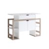 Modernize Kitchen Buffet Organizing Cabinet With 4 Shelves - White / Dark Taupe - Image 7