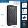 11.87 Cubic Ft Tall Fireproof Safe Vault - Black - Image 9