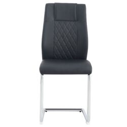 Modern Dining Chairs With Padded Seat And Metal Legs For Kitchen Living Bedroom Dining Room (Set of 4) - Black