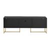 Modern TV Stand For TV Up To 70", TV Cabinet With 1 Drawer, 2 Cabinets And Metal Legs, Handles And Anti-Tip Device For Living Room - Black - Image 20