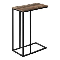 Accent Table, C - Shaped, Contemporary Stylish - Brown