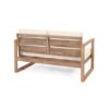 4 Pieces Acacia Wood Patio Furniture Set, Outdoor Furniture With Coffee Table, Patio Conversation Set Deep Seating With Soft Cushion, Porch Chairs For Backyard Porch Balcony - Brown Wash / Beige - Image 16