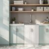 Darwin - Deluxe Laundry Cabinet With Pull-Out Faucet And Stainless Steel Sink - White - Image 8