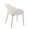 Daniella - Contemporary Dining Chair (Set of 2) - Cream / Gold - Image 4